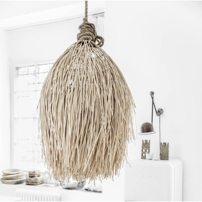 De Shaggy Hanglamp - 45x45x75cm - Naturel - Rotan