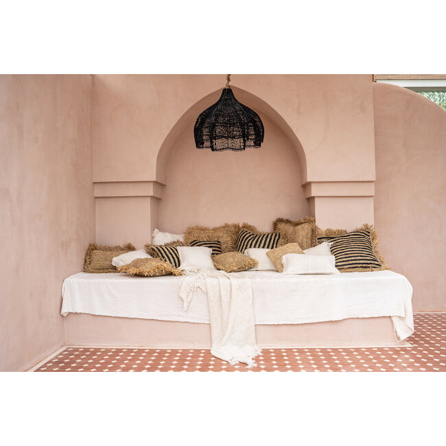 Rotan Hanglamp Kap Zwart - 60 cm | Whipped