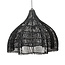 De Whipped Hanglamp - 60x60x50 - Zwart - Rotan