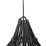 De Whipped Hanglamp - 60x60x50 - Zwart - Rotan