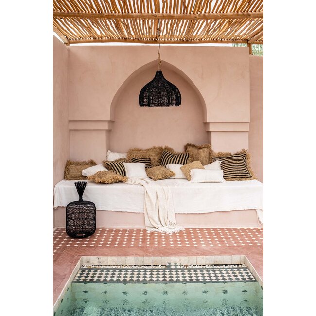 Rotan Hanglamp Kap Zwart - 60 cm | Whipped