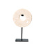 SteenDe Marmeren Disc op Stand - 20x9x35cm - Wit - Marmer