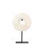 SteenDe Marmeren Disc op Stand - 20x9x35cm - Wit - Marmer