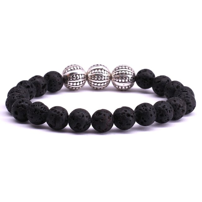 PuurSpirits Lavasteen Armband - Gili Basic