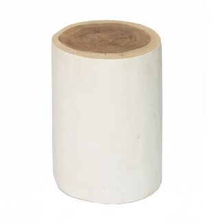 Kruk Massief Teakhout Wit Naturel - Tribe