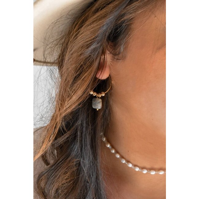 Labradoriet Oorbellen