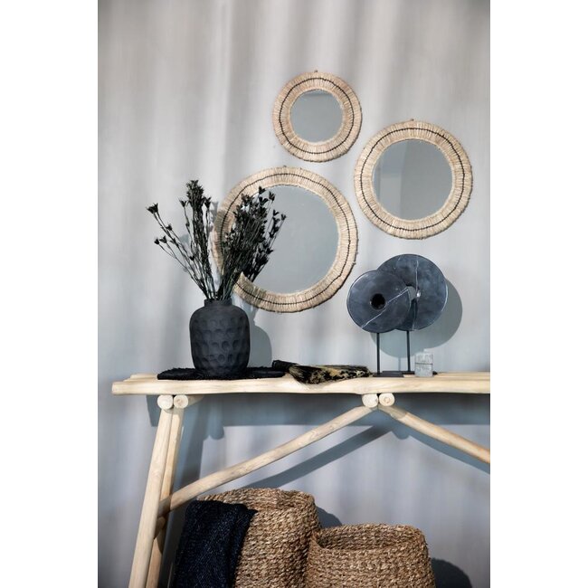 De Marmeren Disc op Stand - Zwart - S - 15x7x25 cm