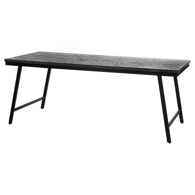 Bazar Bizar De Visgraat Markttafel - Zwart - 200cm