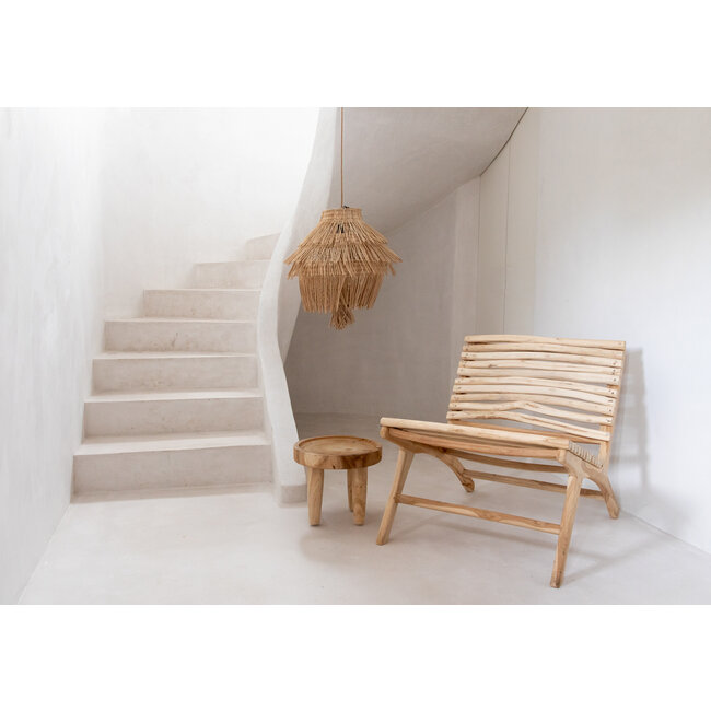 De Islander Eenzit - 65x85x65cm - Naturel - Teakhout