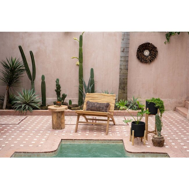 De Islander Eenzit - 65x85x65cm - Naturel - Teakhout