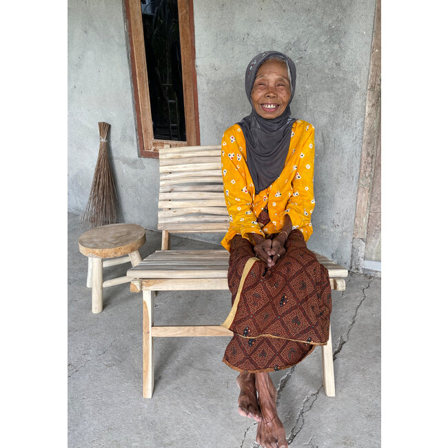 De Islander Eenzit - 65x85x65cm - Naturel - Teakhout