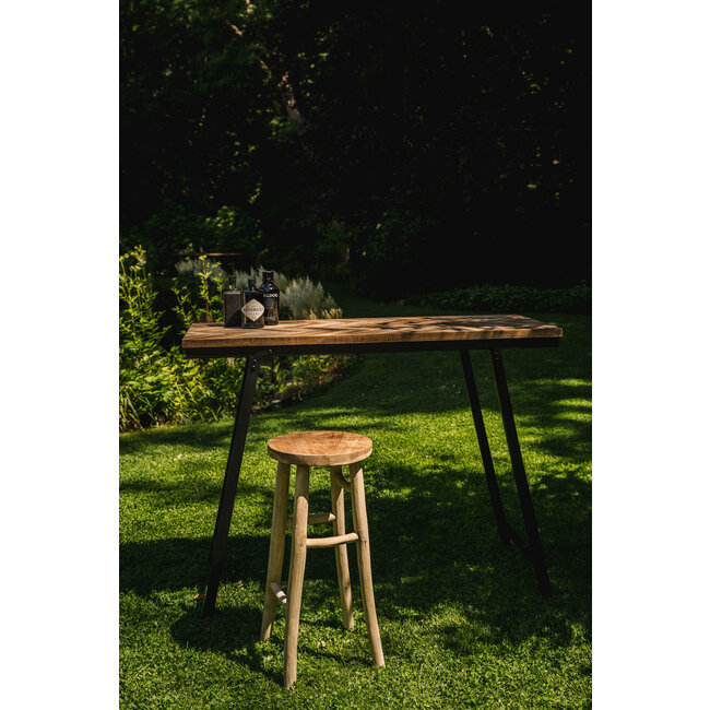 Barkruk Massief Teakhout Naturel 75 cm - Kedut