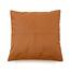 Bazar Bizar De Four Panel Leather Kussenhoes - Camel - 40x40