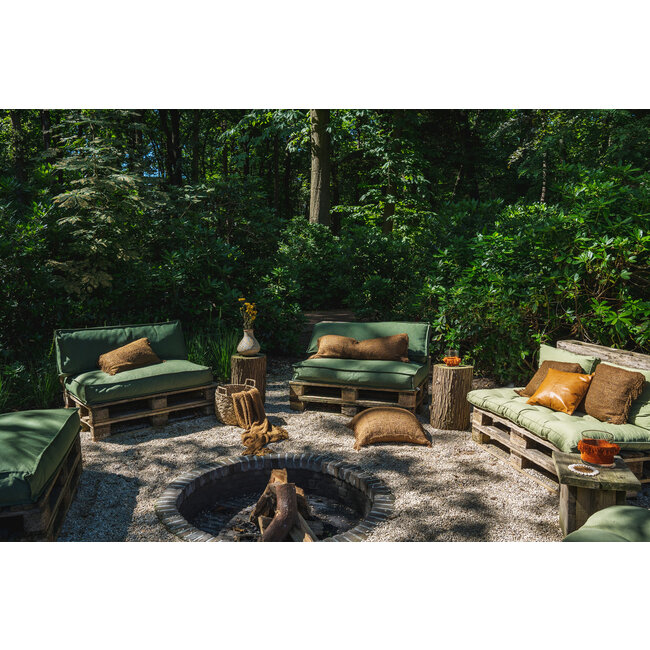 De Four Panel Leather Kussenhoes - Camel - 40x40