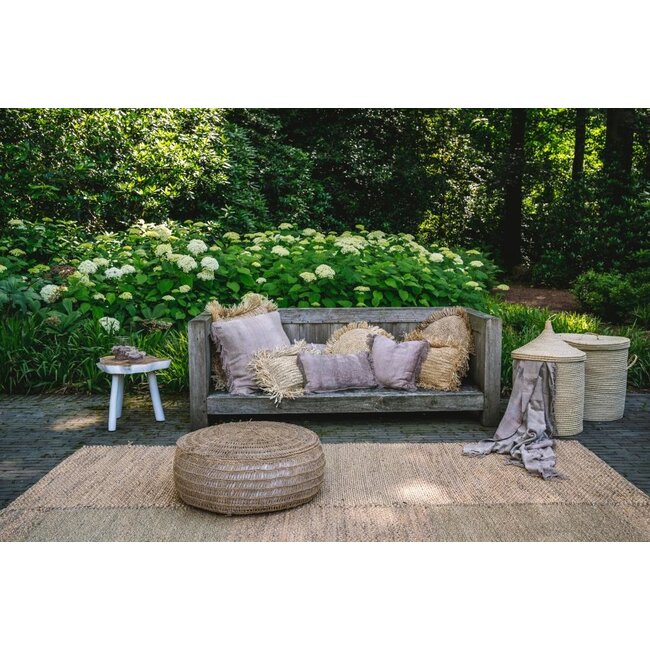 De Seagrass Poef Rond - ø60x35cm - Naturel