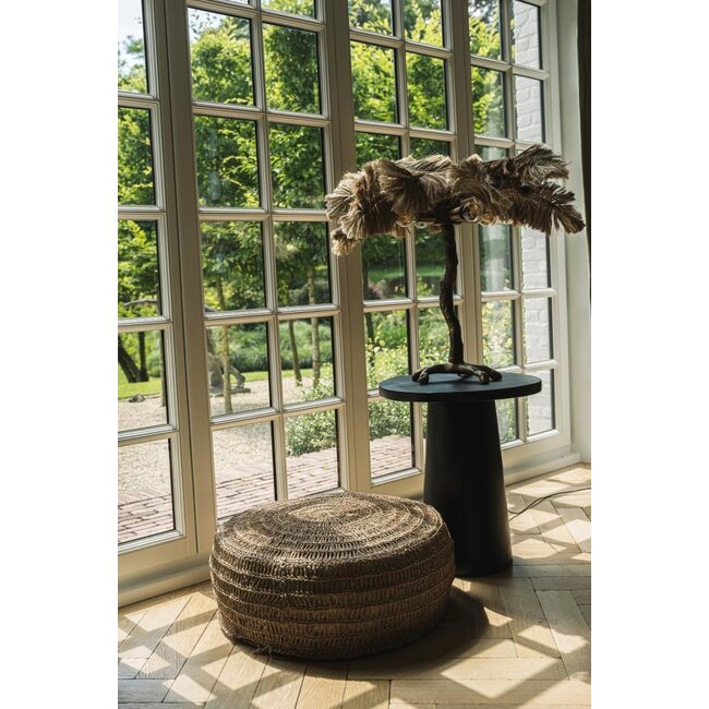 De Seagrass Poef Rond - ø60x35cm - Naturel