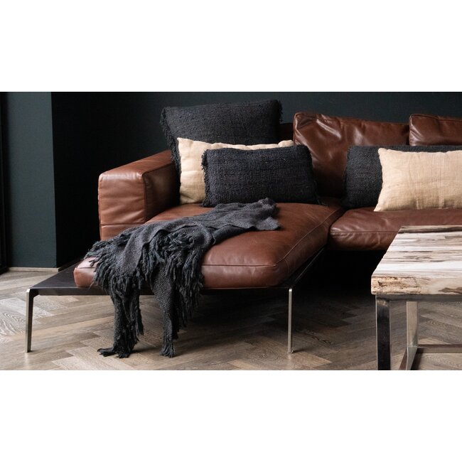 De Oh My Gee Kussenhoes - Black Navy - 30x50