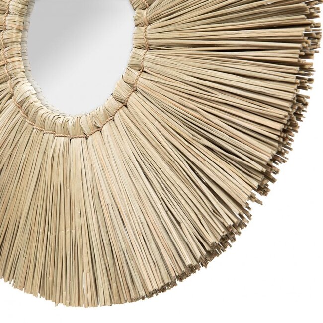 De Alang Alang Spiegel - ø50cm - Naturel