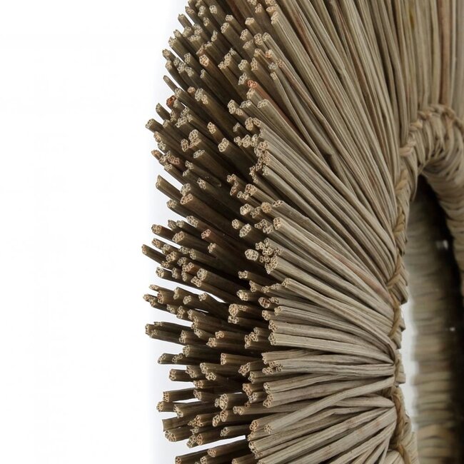 De Alang Alang Spiegel - ø45cm - Naturel 