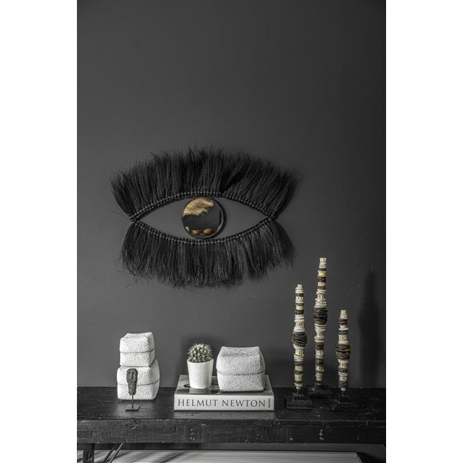 De Black Eye Spiegel - 100x60 cm - Zwart - Gras