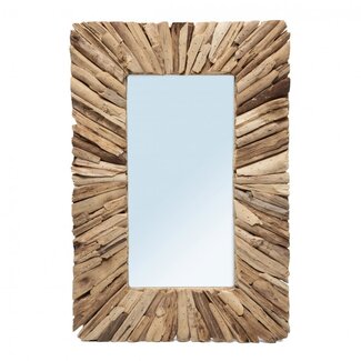 De Driftwood Framed Spiegel - 60x41x4cm - Naturel
