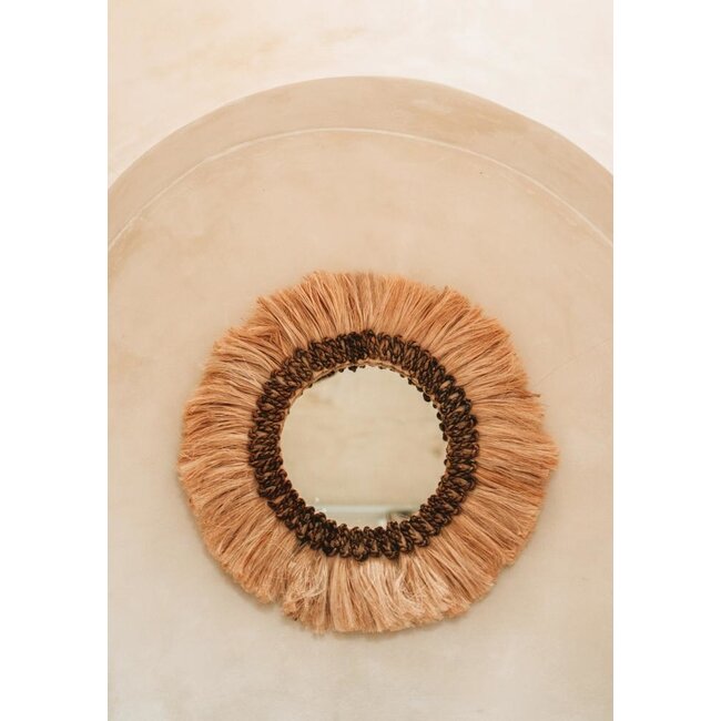 Spiegel Rond Naturel Gras M - Mowgli