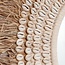 Bazar Bizar De Raffia Cowrie Spiegel - Naturel Wit