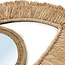 De Raffia Eye Spiegel - 70x5x40cm - Naturel 