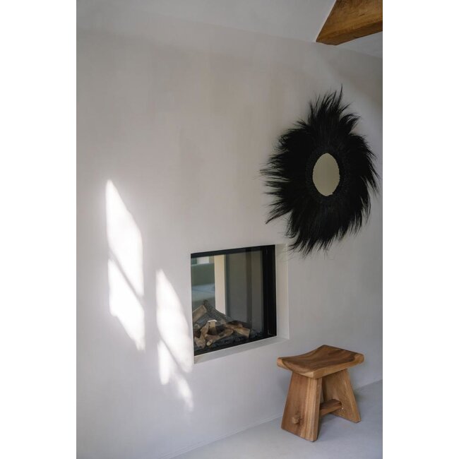 De Simba Spiegel - 70x70x4 cm - Zwart - Gras