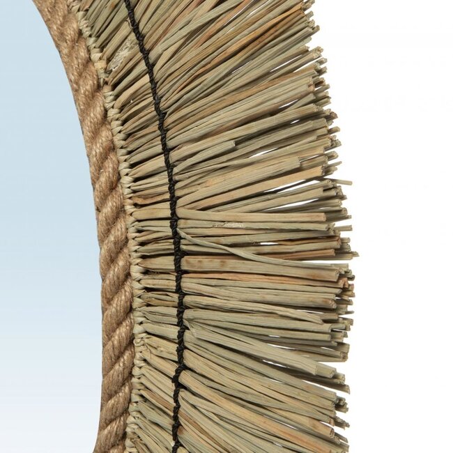 De St Barth Spiegel - 65x65 cm - Naturel - Gras