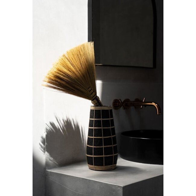 De Cutie Vaas - Zwart Naturel - M