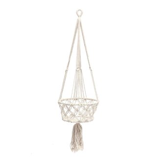 Bazar Bizar De Macrame Planthanger - Wit - L