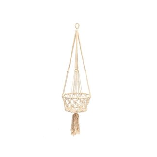 Bazar Bizar De Macrame Planthanger - Wit - M