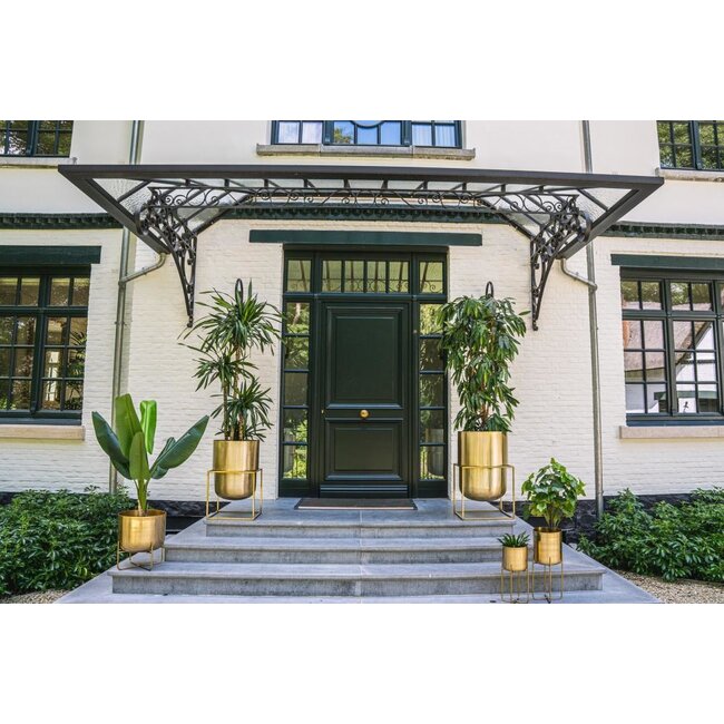 De Messing Plantenbak op Voet - 38x41cm - Aluminium