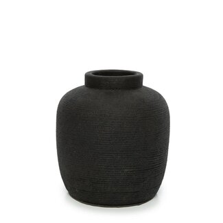 Vaas Keramiek Zwart Rond - Peaky M