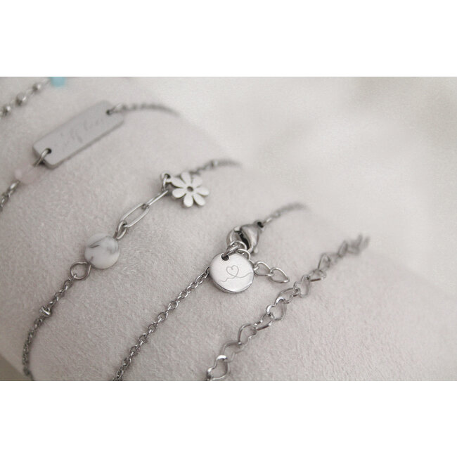 Armband Hartjes Schakel