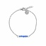 Armband Blauwe Aventurijn Palmblad Bedel Zilverkleurig