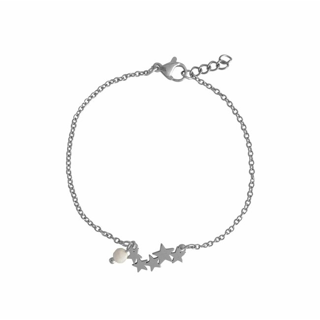 Armband Sterretjes Maansteen Zilverkleurig