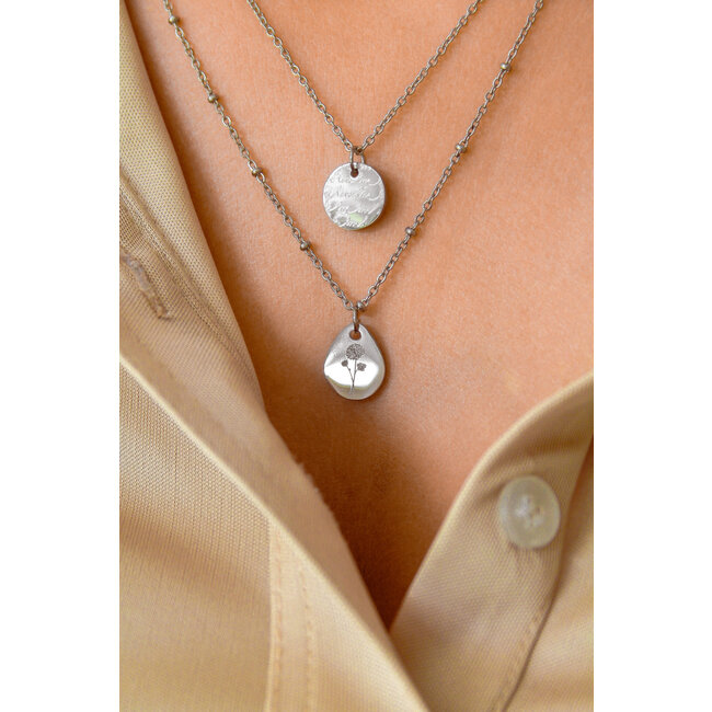 Zilverkleurige Ketting Love Love Love