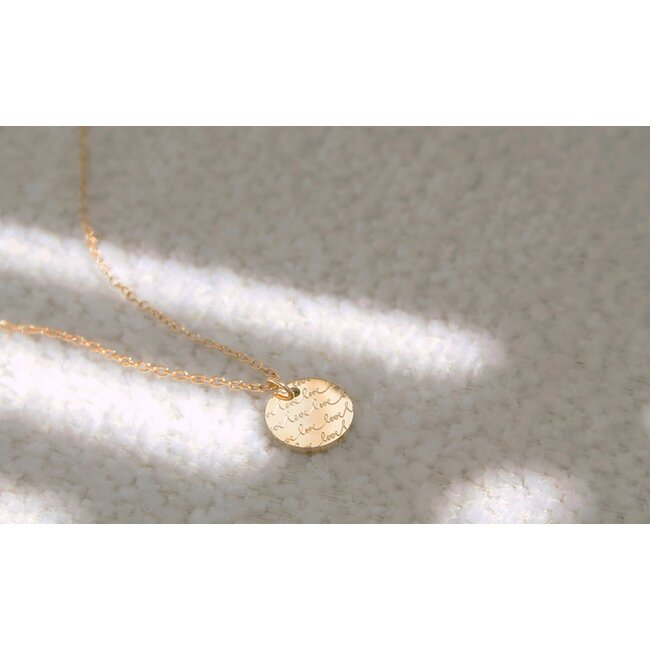 Goudkleurige Ketting Love love Love