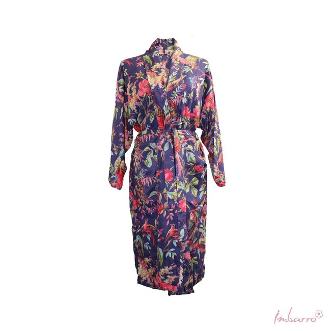 Imbarro Kimono Royal Paradise - One Size - Paars - Viscose