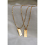 Ketting Mama met Gravure Goudkleurig Stainless Steel