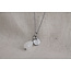 Ketting Jade Edelsteen Love Bedel Zilverkleurig