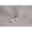 PuurSpirits Ketting Zilverkleurig Jade & Love Bedel