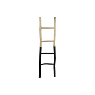 Decoratie Ladder - 45x4x150cm - Naturel/Zwart - Teak