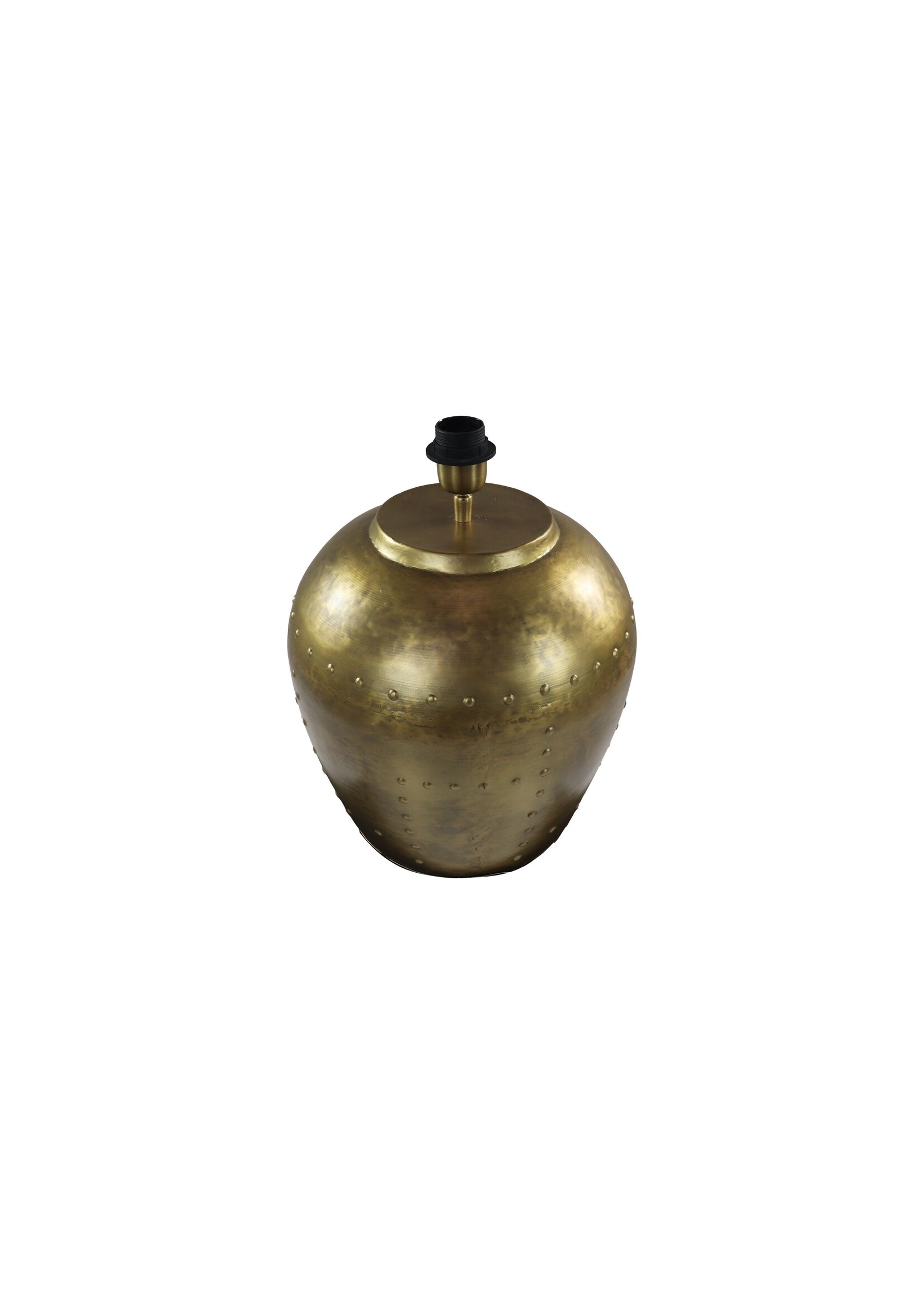 HSM Collection Gouden Tafellamp met Nageldecor - 30x30x40 cm - Metaal