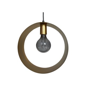 Kiana Hanglamp - ø30x10 cm - Rond - Goud Metaal