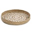 De Costa Shell Plaat Muurdecoratie - ø42x6cm - Naturel/Wit - Schelpen/Gras