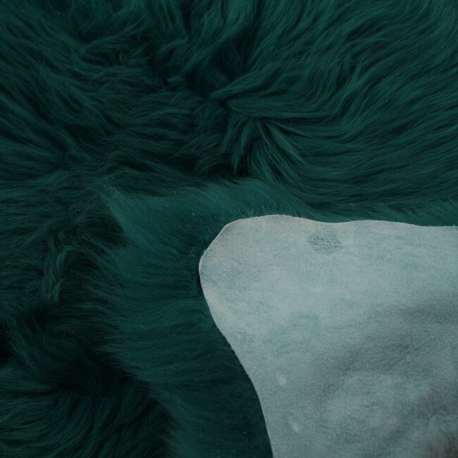 PuurLoom Kleed - 100x65cm - Groen - Schapenvacht