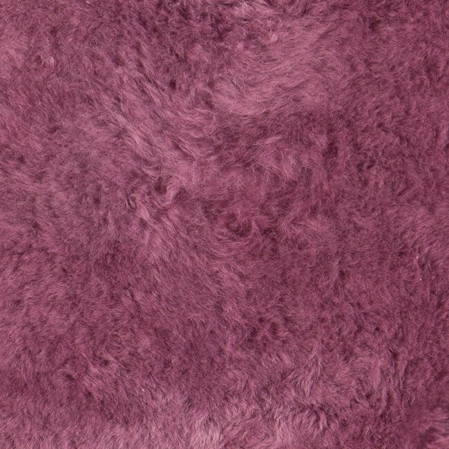 PuurLoom Kleed - 100x65cm - Donkerroze Kort - Schapenvacht